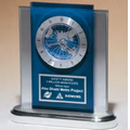 Airflyte  Desk Clock w/World Time Clock Movement (7 7/8"x8 3/4"x2 1/2")